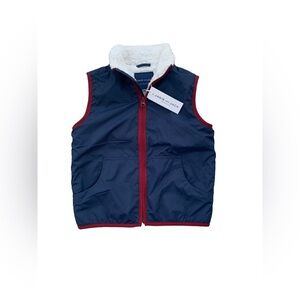 Janie and Jack NWT Size 5-6 Navy Sherpa Fleece Lined Vest